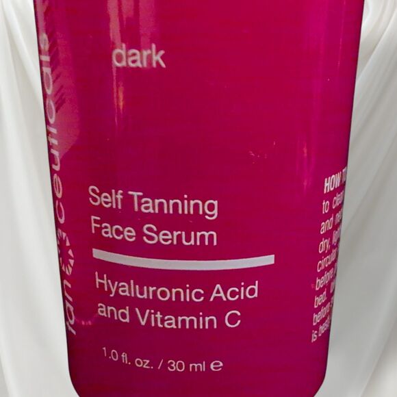 New! Tan-Ceuticals Self Tanning Face Serum DARK Facial Drops Vitamin C 1 oz 30ml - Picture 2 of 3